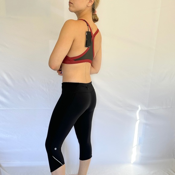 NWT - Women's Hurley Sports Bra - Red/Black/Olive - Size S - Picture 2 of 14